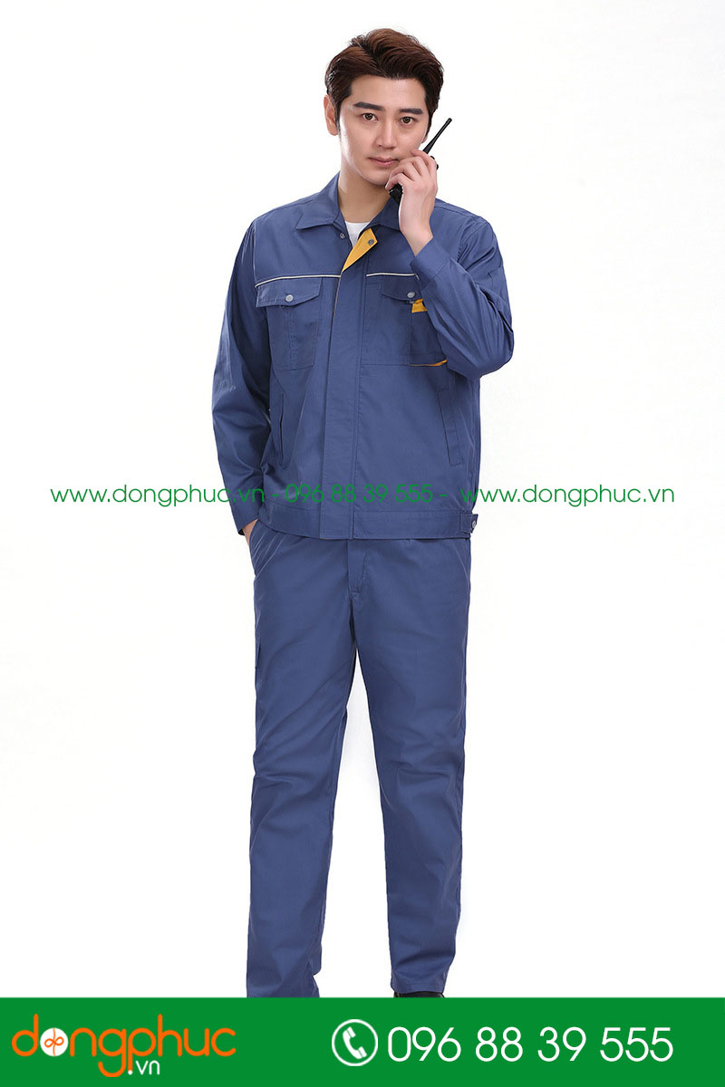 Mẫu bảo hộ màu xanh đậm phối vàng